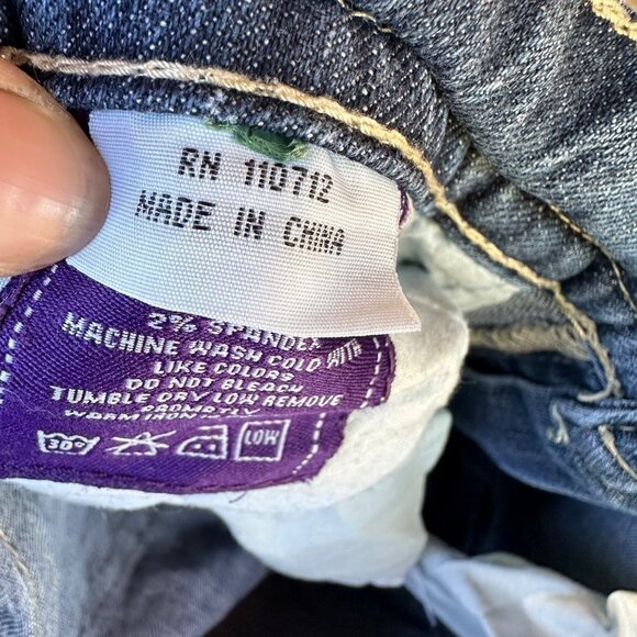 Vigoss Boot Cut Medium Boot Cut Blue Button Pocket Jeans - Picture 5 of 10